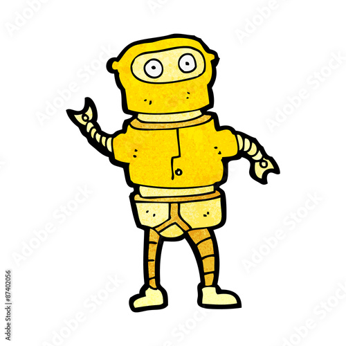 cartoon gold robot