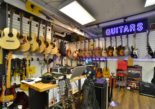 Music store interior