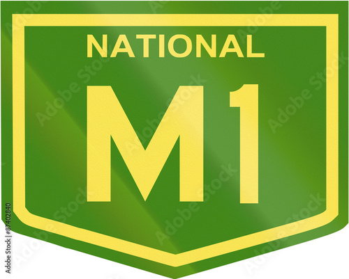 Australian National Highway shield with number M1 photo