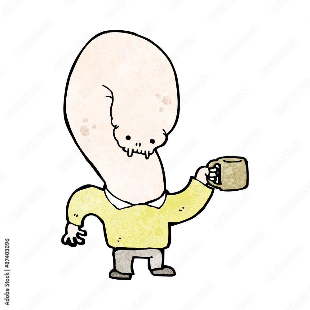 Fototapeta premium cartoon coffee monster