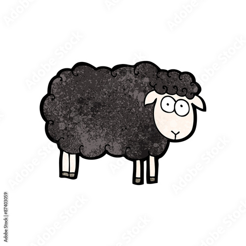 cartoon black sheep