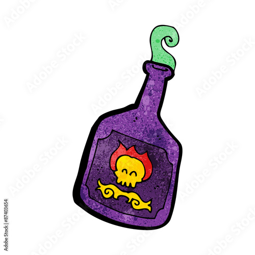 cartoon poison bottle