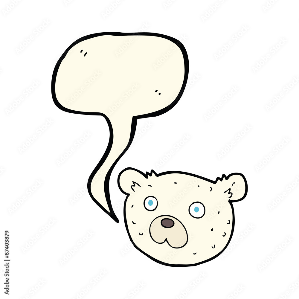 cartoon polar bear with speech bubble cartoon polar bear with speech bubble
