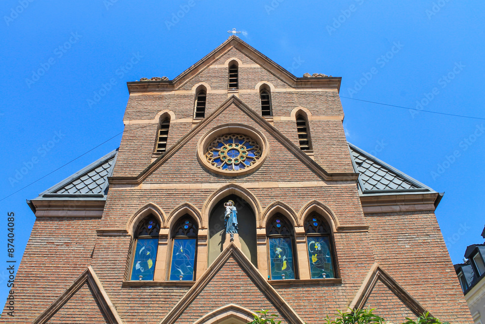 Obraz premium Catholic Church in Tbilisi another bottom view 