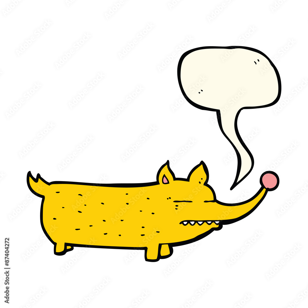 cartoon funny little dog with speech bubble cartoon funny little dog with speech bubble