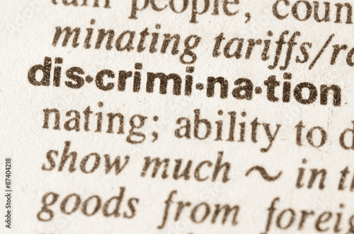 Dictionary definition of word discrimination