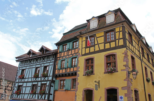 Alsace architecture village de Riquewihr 