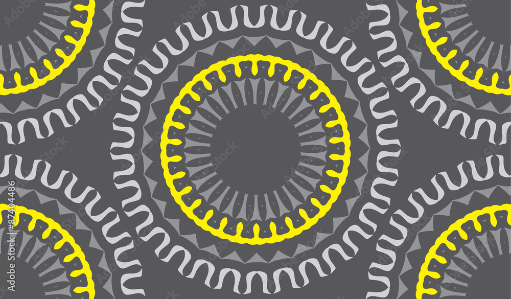 Fototapeta premium A seamless background of circular patterns. Seamless patterns from shapes color. A star-shaped pattern.