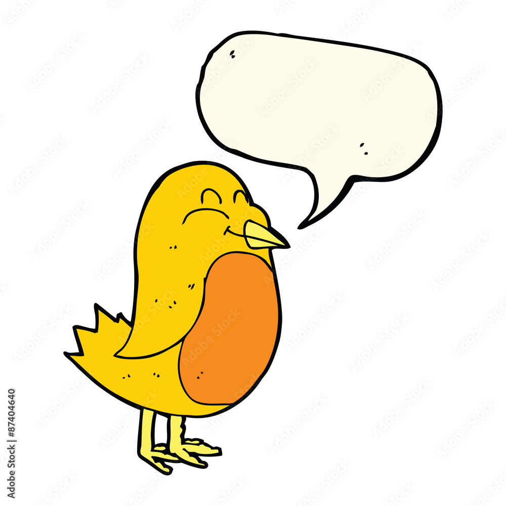 cartoon bird with speech bubble cartoon bird with speech bubble