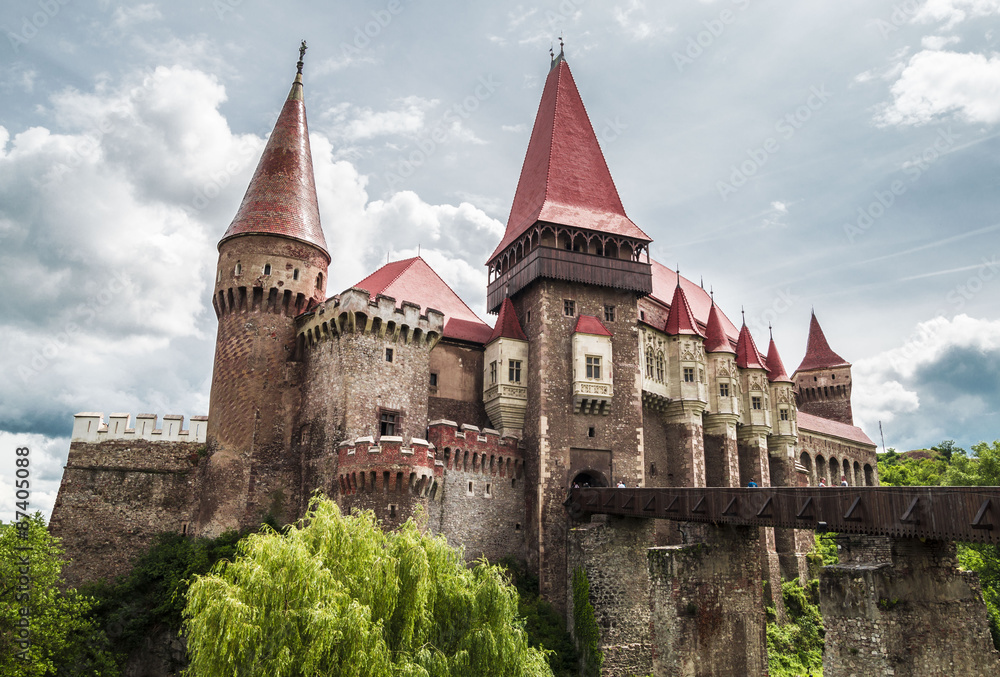 Corvin Castle or Hunyadi Castle in Hunedoara, Romania