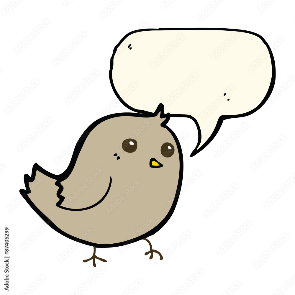 cartoon bird with speech bubble cartoon bird with speech bubble