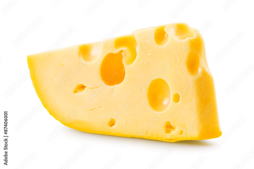 Cheese over white background. Cheese over white background.