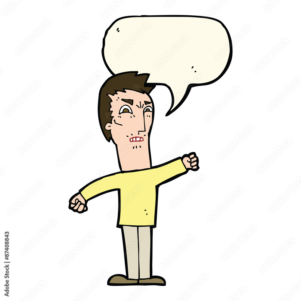 cartoon annoyed man with speech bubble cartoon annoyed man with speech bubble