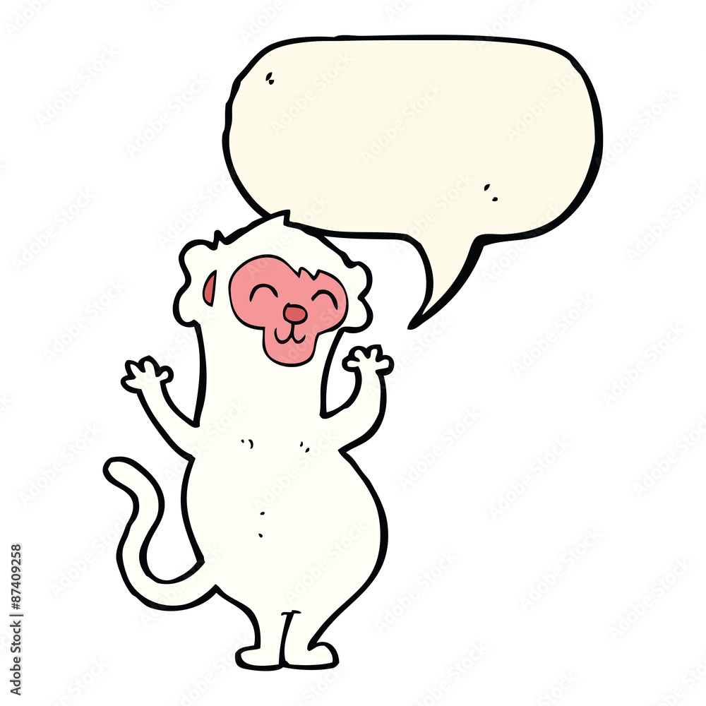 cartoon monkey with speech bubble cartoon monkey with speech bubble