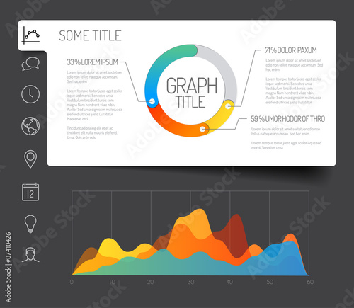 minimalist infographic dashboard template