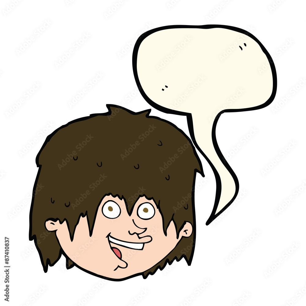 cartoon happy man with speech bubble cartoon happy man with speech bubble