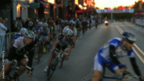 Professional cylsts racing a circuit in Beaufort SC