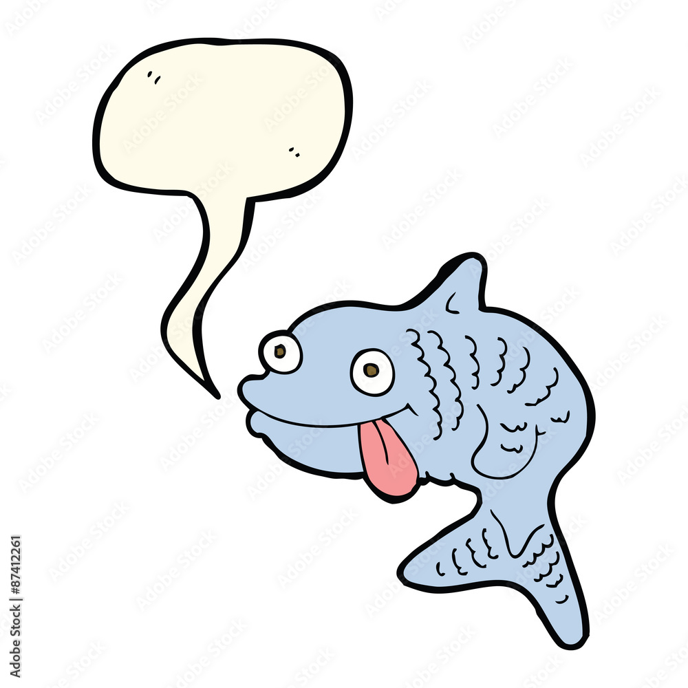 cartoon fish with speech bubble cartoon fish with speech bubble