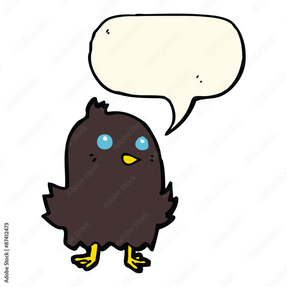 cartoon bird with speech bubble cartoon bird with speech bubble