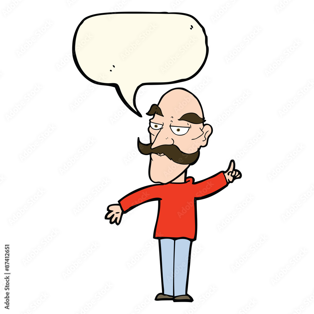 cartoon old man telling story with speech bubble cartoon old man telling story with speech bubble