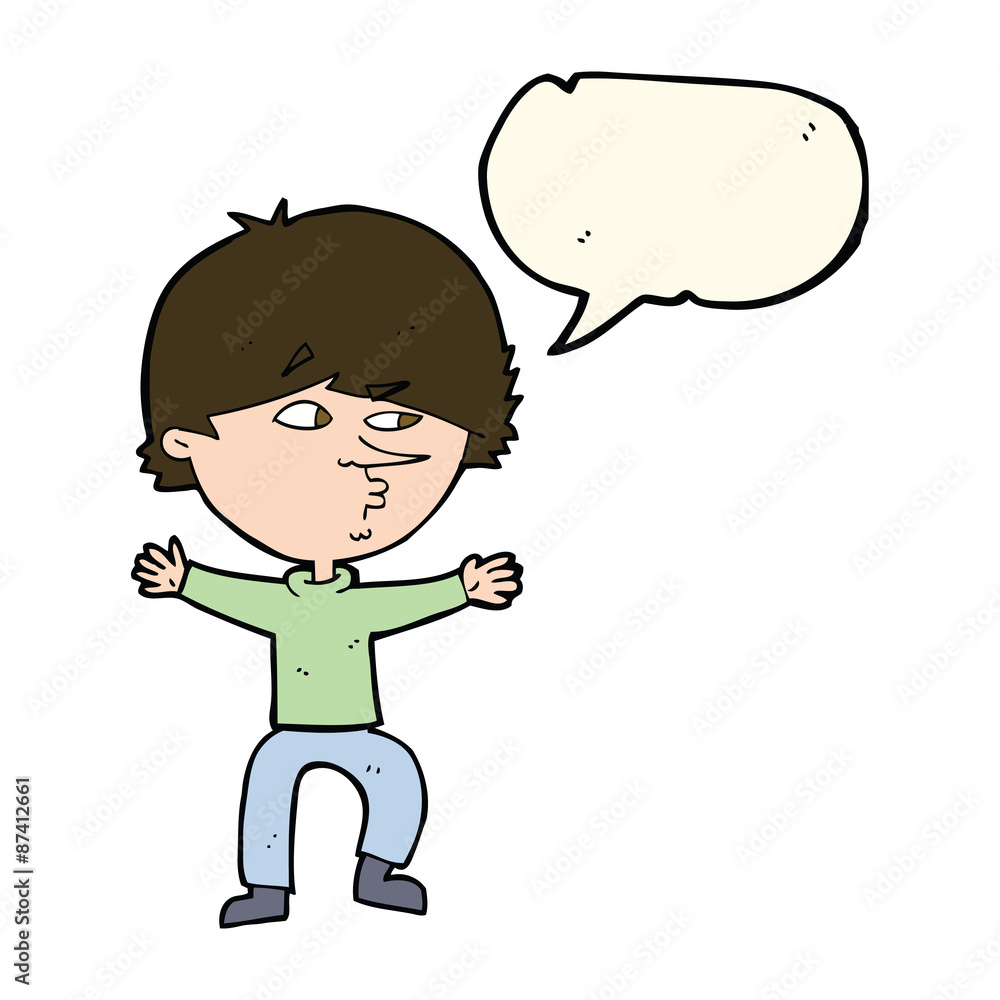 cartoon suspicious man with speech bubble cartoon suspicious man with speech bubble