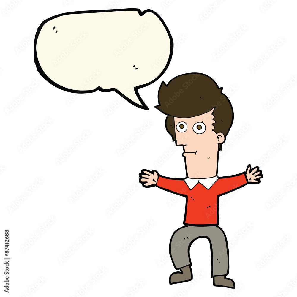 cartoon startled man with speech bubble cartoon startled man with speech bubble