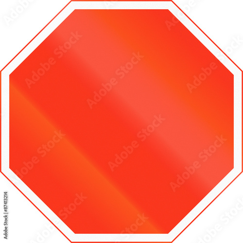 Bangladeshi road warning sign - Stop sign