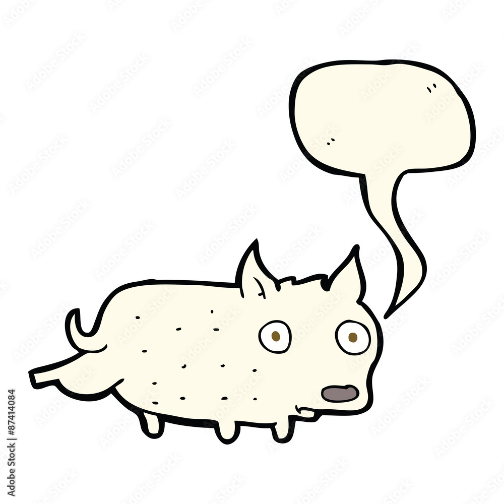 cartoon little dog cocking leg with speech bubble cartoon little dog cocking leg with speech bubble