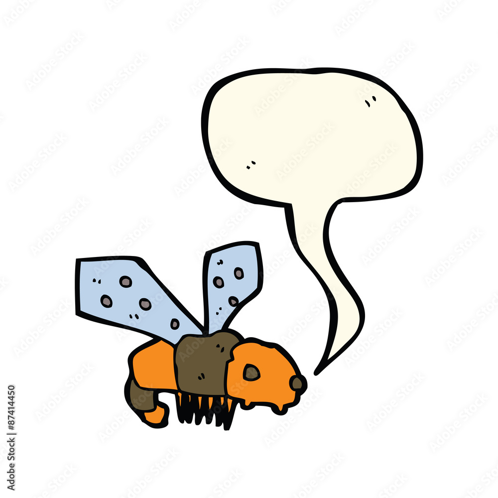 cartoon bee with speech bubble cartoon bee with speech bubble