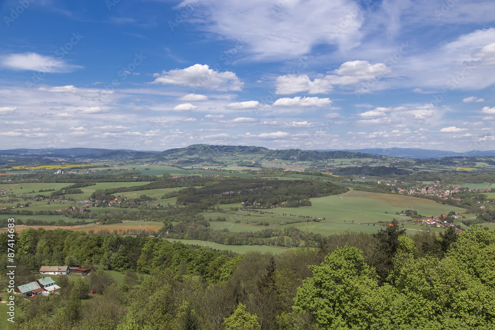 Obraz premium view of the surroundings from castle Trosky