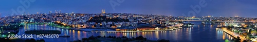 Golden Horn panorama from Pierre Loti, Istanbul, Turkey photo