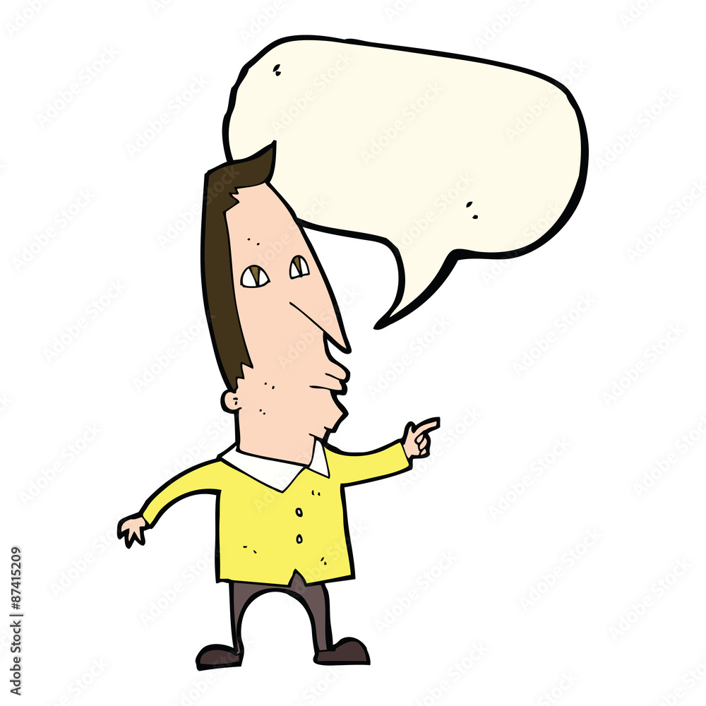 cartoon pointing man with speech bubble cartoon pointing man with speech bubble