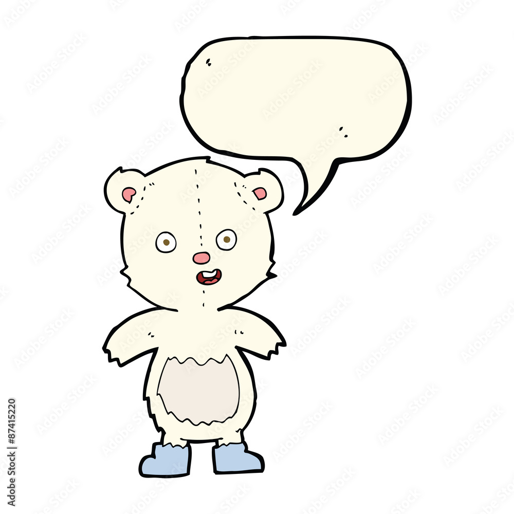 cartoon happy teddy bear in boots with speech bubble cartoon happy teddy bear in boots with speech bubble