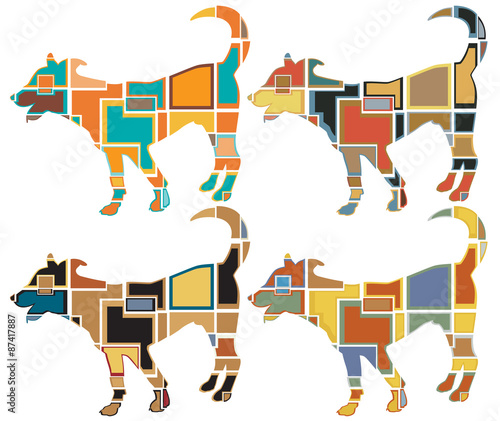 Young dog mosaics