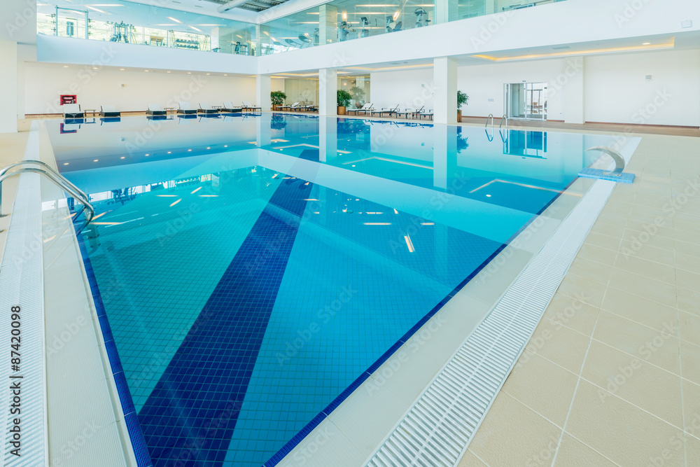 Indoor swimming pool in healthy concept