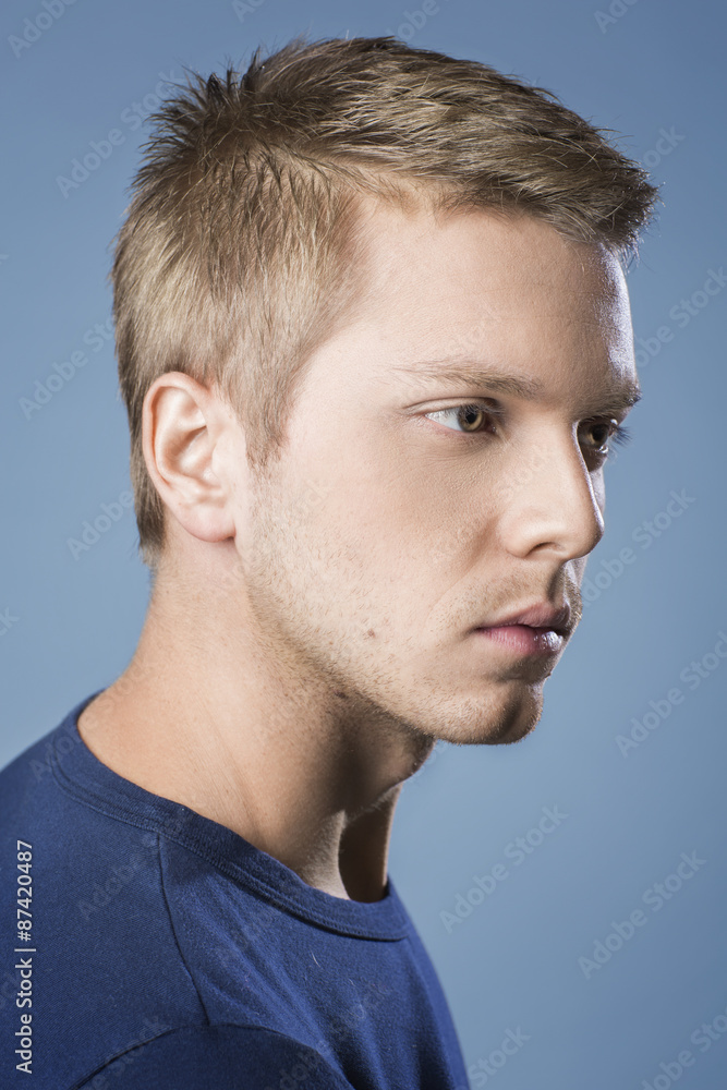 Portrait of a handsome blonde man