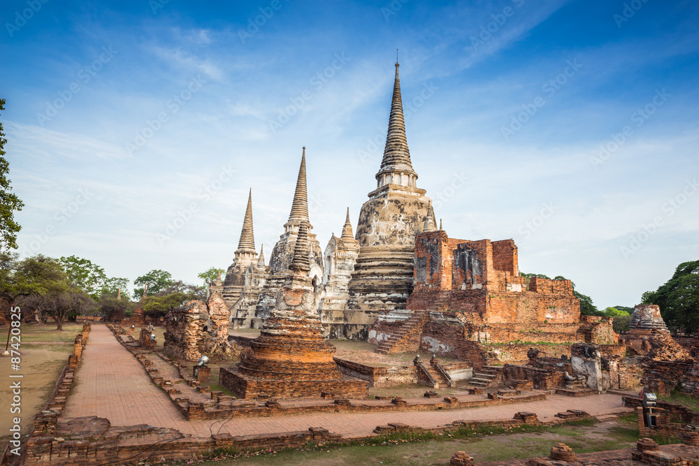 Old Temple Architecture , Wat Phra si sanphet at Ayutthaya, Thailand, World Heritage Site Old Temple Architecture , Wat Phra si sanphet at Ayutthaya, Thailand, World Heritage Site