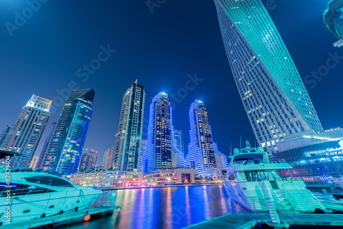 Dubai - JANUARY 10  2015  Marina district on January 10 in UAE