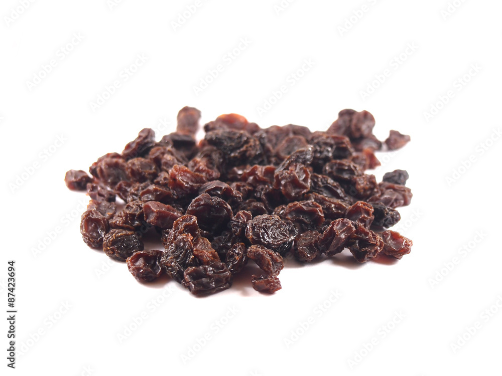 fresh organic raisins on white background fresh organic raisins on white background