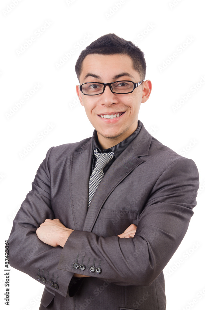 Young smiling man isolated on white Young smiling man isolated on white