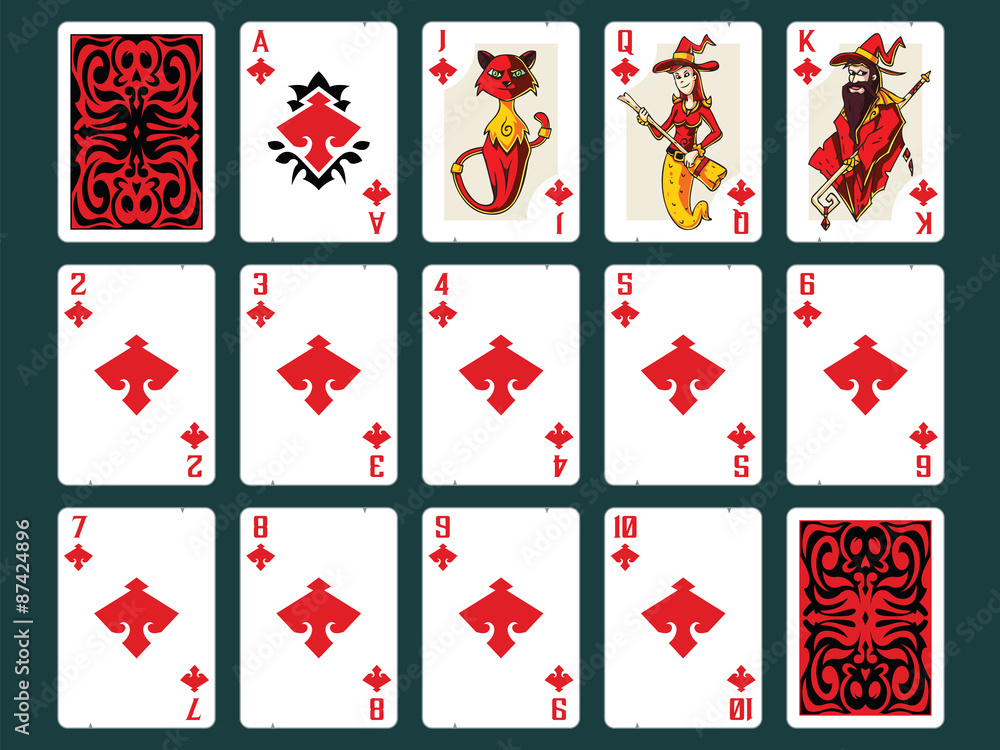 Halloween Playing Cards - Diamonds Set Halloween Playing Cards - Diamonds Set