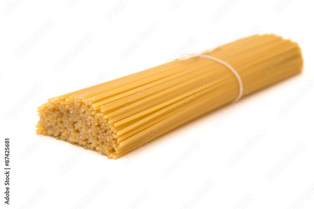 raw Italian pasta on white background raw Italian pasta on white background