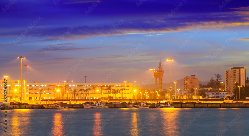  Port side of Algeciras  in evening