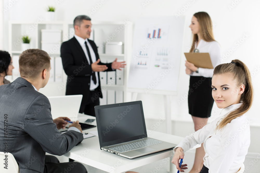 Business people meeting in office Business people meeting in office