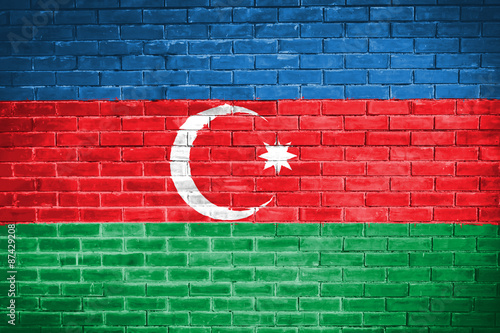 azerbaijan flag,wall texture background