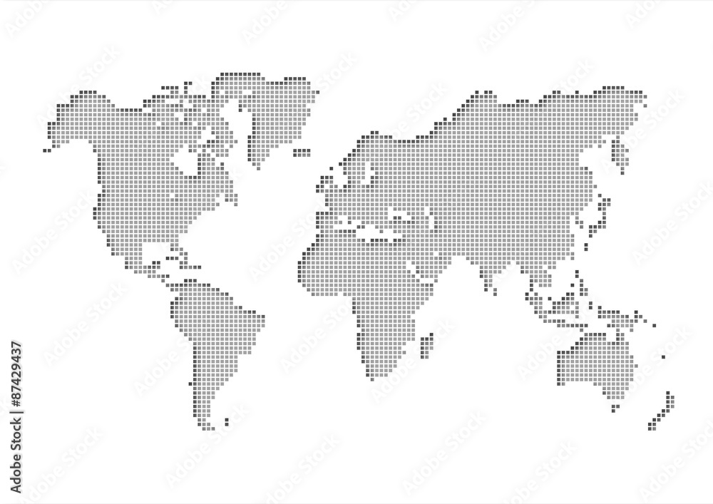 Naklejka 世界地図 world map