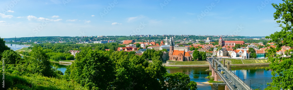 Kaunas old town day time landscape