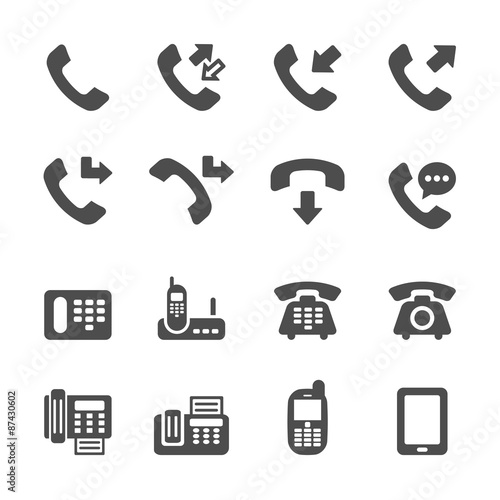 telephone call icon set 4, vector eps10