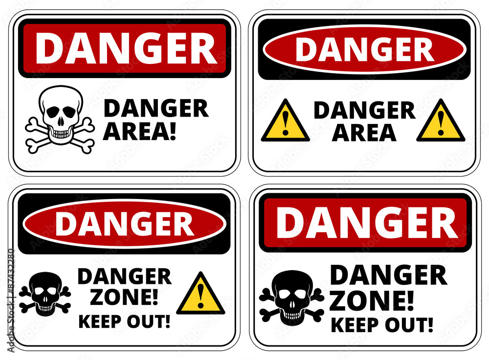 Danger sign - obrazy, fototapety, plakaty 