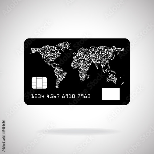 Credit card icon isolated on white background. Vector